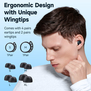 Wireless Earbuds Bluetooth Headphones 120H Playtime IPX7 Waterproof in-Ear Earphones Power Display Ear Buds with Mic and 2600mAh Charging Case for Sports Workout Laptop TV Computer Phone Gaming Black